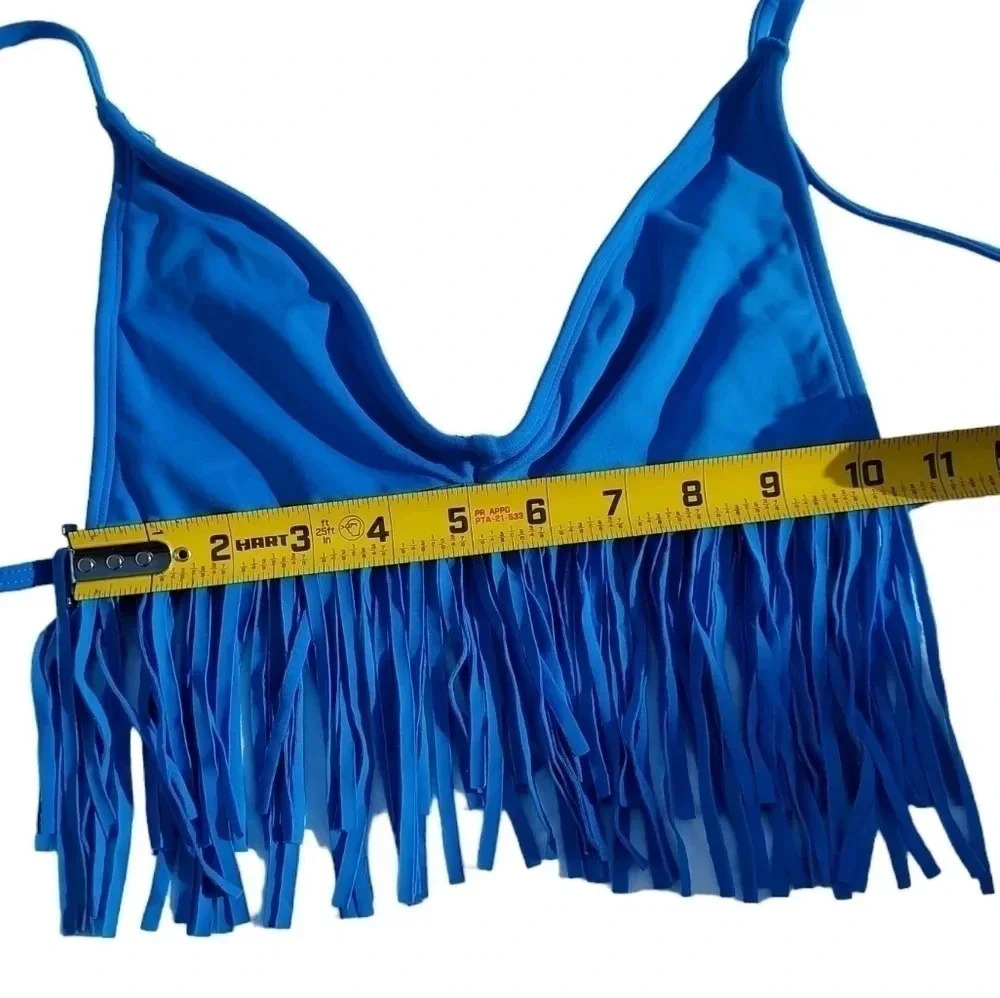 Body Glove Blue Fringe Bikini Top Womens XS - Picture 7 of 10